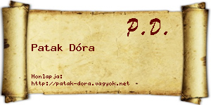 Patak Dóra névjegykártya